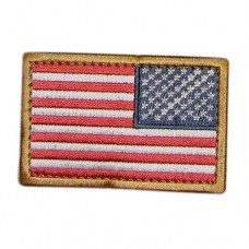 REVERSED USA Flag Velcro Patch: *230